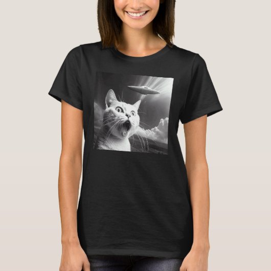 T-shirt Chat UFO Alien 1 (Devant)
