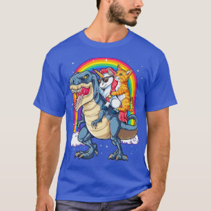 T-shirt Chat Unicorn équitation Dinosaur T rex Kitten Lov