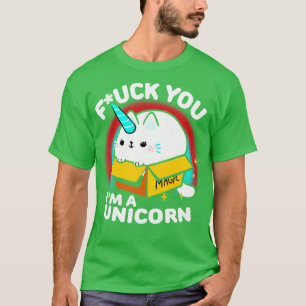 T-shirt Chat Unicorne mignon animal dans une boîte mignonn