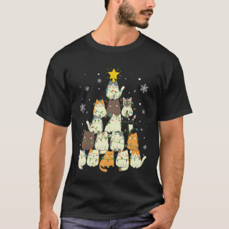 T-shirt chat vacances de Noël