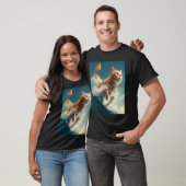 T-shirt Chat Vagues Volantes (Unisexe)