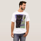 T-shirt Chat Van Gogh avec fleurs blanches (Devant entier)