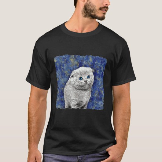 T-shirt Chat Van Gosh 1 (Devant)