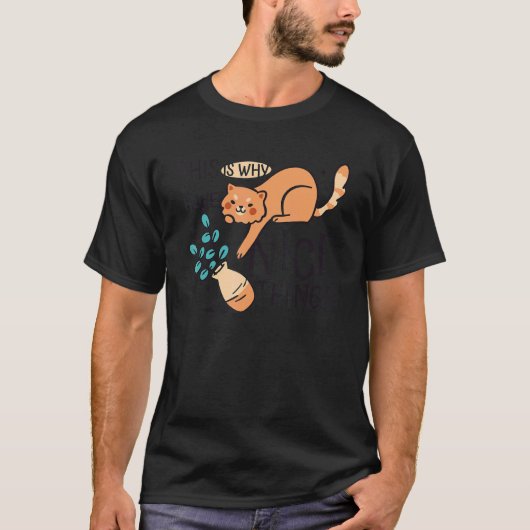T-shirt Chat   Vase de Fleurs (Devant)
