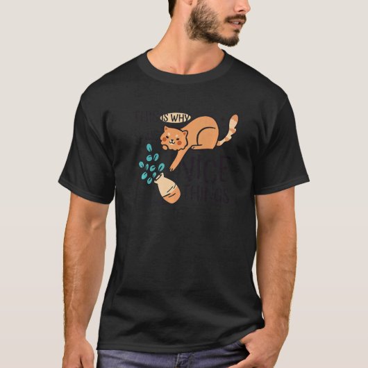 T-shirt Chat Vase de fleurs 3 (Devant)