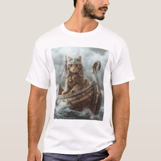 T-shirt Chat viking (Devant)