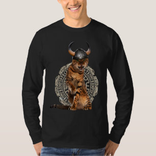 T-shirt Chat Viking Valhalla Norse Guerrier