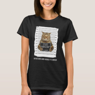 T-shirt Chat Vilain Griffe Et Siffle Son Propriétaire  Cha