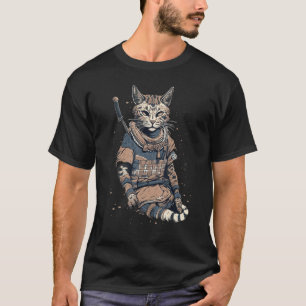 T-shirt Chat vintage japonais Samurai Savannah