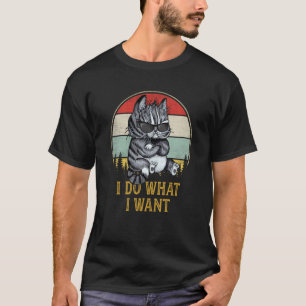 T-shirt Chat Vintage Meow 2023 chat je fais ce que je ve