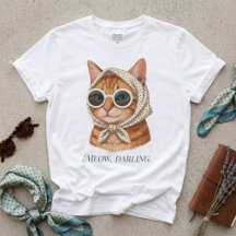 T-shirt chat vintage Miau Chéri