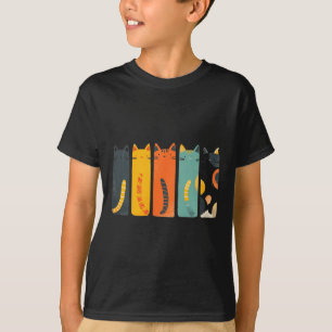 T-shirt Chat Vintage Moderne du Milieu du Siècle Chats Ins