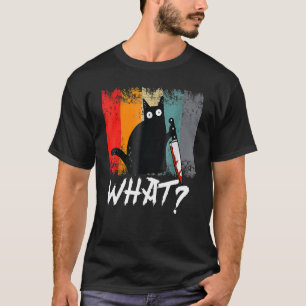 T-shirt Chat vintage Quel Chat Noir Meurtre Avec Chat Cout