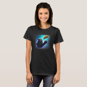 T-shirt Chat Volant Attrapant Taco (Devant entier)