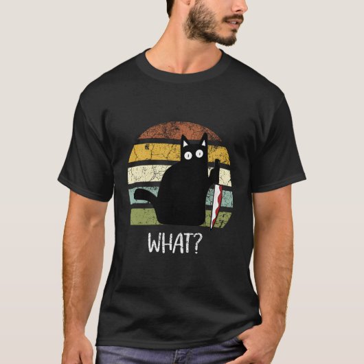 T-shirt Chat W Halloween Chat Noir Avec Couteau (Devant)