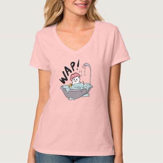 T-shirt Chat WAP dans un Tee - shirt Tub (Devant)