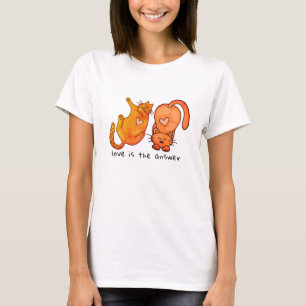 T-shirt Chat Whimsy Tee, Chat Love est la réponse Femmes