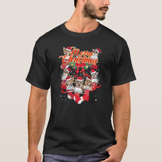 T-shirt Chat Xmas Joyeux Noël (Devant)