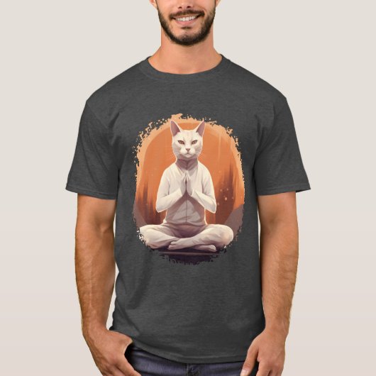 T-shirt chat Yoga (Devant)