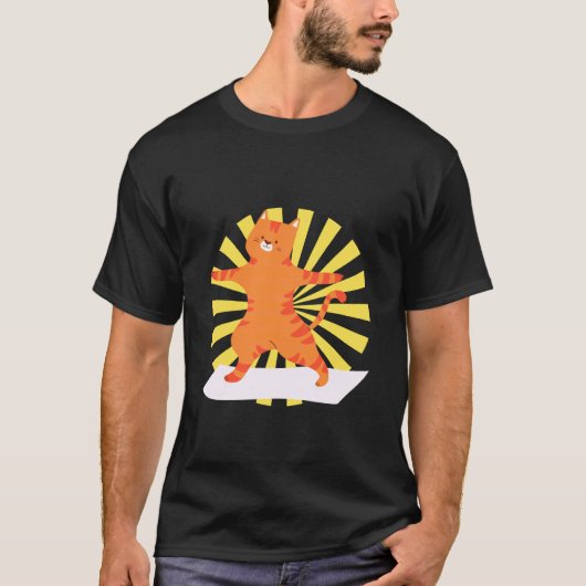 T-shirt Chat Yoga Chat (Devant)