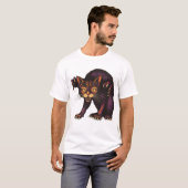 T-shirt Chat Zombie Drôle Effrayant Mignon Chat Mort-Vivan (Devant entier)