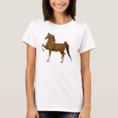 T-shirt Châtaigne de pièce en t de Saddlebred d'Américain (Devant)