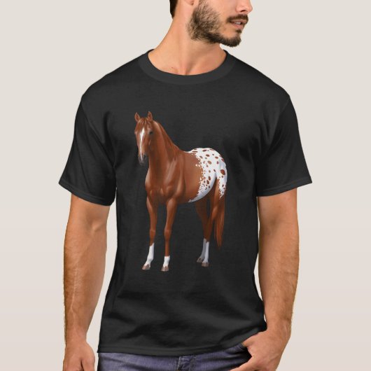 T-shirt Châtaigner Sorrel Blanche Appaloosa Horse (Devant)