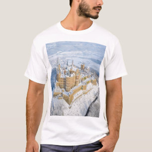 T-shirt Château aérien de Hohenzollern : Allemagne enneigé