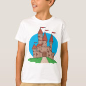 T-shirt Château avec drapeaux (Devant)