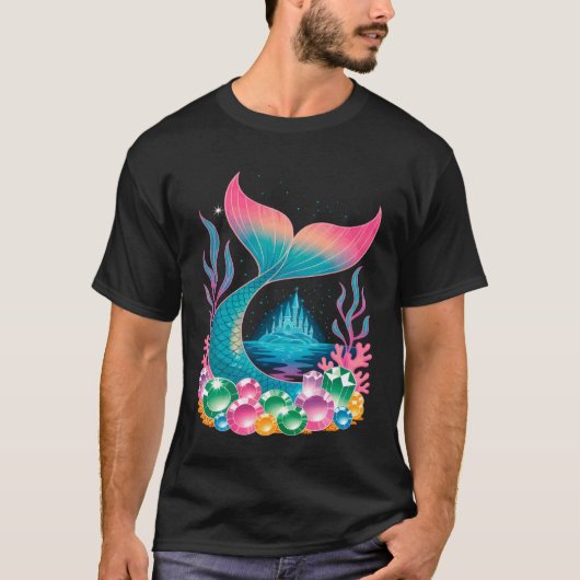 T-shirt Château de Queue de Sirène (Devant)