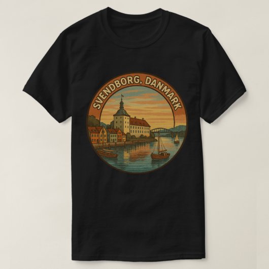 T-shirt Château de Svendborg Danemark (Design devant)
