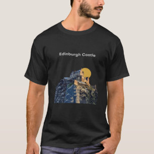 T-shirt Château d'Édimbourg Écosse Conte de fées Royal Rét