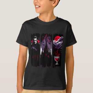 T-shirt Château gothique de vampire Horreur Nuit d'Hallowe
