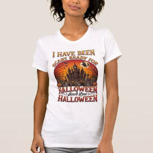 T-shirt Château Hanté Halloween Sorcière Citrouille Effray