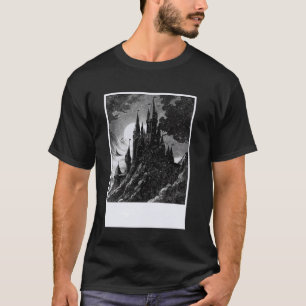 T-shirt Château Médiéval Mythique Rétro Vintage Fantastiqu