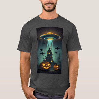 T-shirt Château UFO Halloween vintage