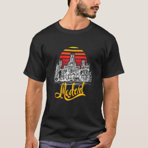 T-shirt Château vintage Sunset Cybele Palace Et Fontaine E