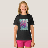 T-shirt Château violet coloré à Budapest (Devant entier)