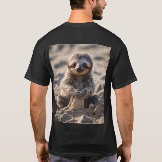 T-shirt Châteaux De Sable De Construction De Machines À So (Dos)