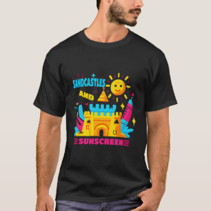 T-shirt Châteaux De Sandales Et Écran Solaire