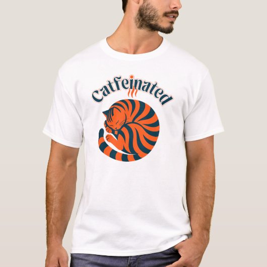 T-shirt Chatféiné Drôle Café Chat (Devant)