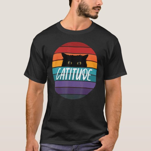 T-shirt Chatitude Vintage Ca Pour Femmes (Devant)