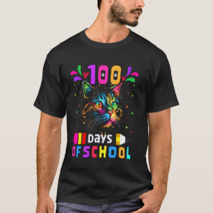 T-shirt chaton 100 jours d'école pour hommes W