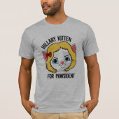 T-shirt Chaton de Hillary pour Pawsident (Devant)