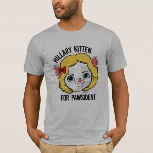 T-shirt Chaton de Hillary pour Pawsident