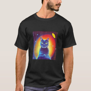 T-shirt Chaton de l'espace extra-atmosphérique félin de sc
