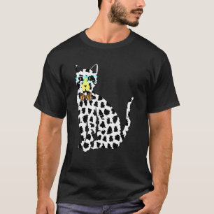 T-shirt Chaton de style masculin Animaux Chat tacheté en l