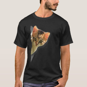T-shirt Chaton Déchiré Tissu Chat Propriétaire de chat