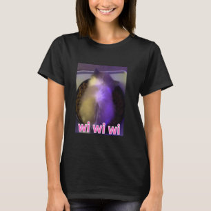 T-shirt Chaton drôle wi wi wi mangeant mème humour gen z