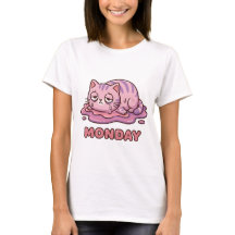 T-shirt chaton fondant "Je déteste les lundis" ide